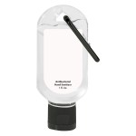1 Oz. Hand Sanitizer With Carabiner - 9029 TRNBLK White Label 1 Oz. Hand Sanitizer With Carabiner - 9029 TRNBLK White Label