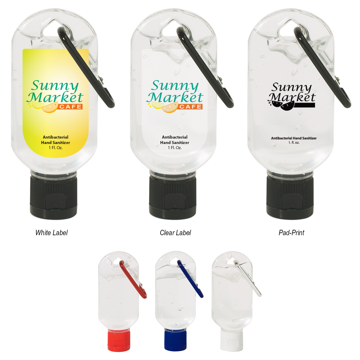 1 Oz. Hand Sanitizer With Carabiner 1