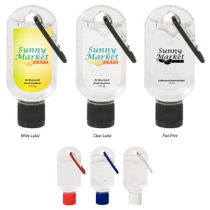1 Oz. Hand Sanitizer With Carabiner 1 1 Oz. Hand Sanitizer With Carabiner 1