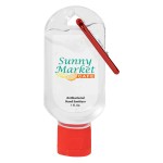 1 Oz. Hand Sanitizer With Carabiner - 9029 TRNBLU Personalization White Label 1 Oz. Hand Sanitizer With Carabiner - 9029 TRNBLU Personalization White Label