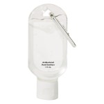 1 Oz. Hand Sanitizer With Carabiner - 9029 TRNRED White Blank 1 Oz. Hand Sanitizer With Carabiner - 9029 TRNRED White Blank