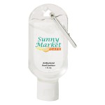 1 Oz. Hand Sanitizer With Carabiner - 9029 TRNRED White Label 1 Oz. Hand Sanitizer With Carabiner - 9029 TRNRED White Label