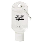 1 Oz. Hand Sanitizer With Carabiner - 9029 TRNRED Personalization Clear Label 1 Oz. Hand Sanitizer With Carabiner - 9029 TRNRED Personalization Clear Label