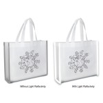 Reflective Non-woven Coloring Tote Bag With Crayons - 3685 WHTBLK Both Silkscreen Reflective Non-woven Coloring Tote Bag With Crayons - 3685 WHTBLK Both Silkscreen