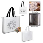 Reflective Non-woven Coloring Tote Bag With Crayons 1 Reflective Non-woven Coloring Tote Bag With Crayons 1