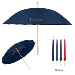 46" Arc Umbrella With 100% Rpet Canopy & Bamboo Handle 1 46" Arc Umbrella With 100% Rpet Canopy & Bamboo Handle 1