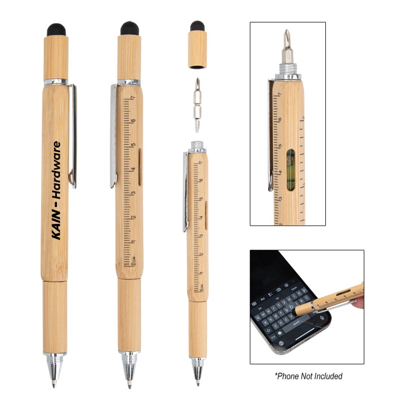 Bamboo Multi-function Tool Pen 1 Bamboo Multi-function Tool Pen 1
