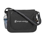 Messenger Bag With Matching Striped Handle - 3099 BLK Silkscreen Messenger Bag With Matching Striped Handle - 3099 BLK Silkscreen
