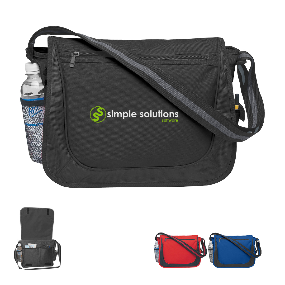 Messenger Bag With Matching Striped Handle 1