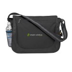 Messenger Bag With Matching Striped Handle - 3099 BLK Embroidery Messenger Bag With Matching Striped Handle - 3099 BLK Embroidery