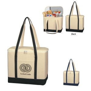 Large Cotton Canvas Kooler Bag 1 Large Cotton Canvas Kooler Bag 1