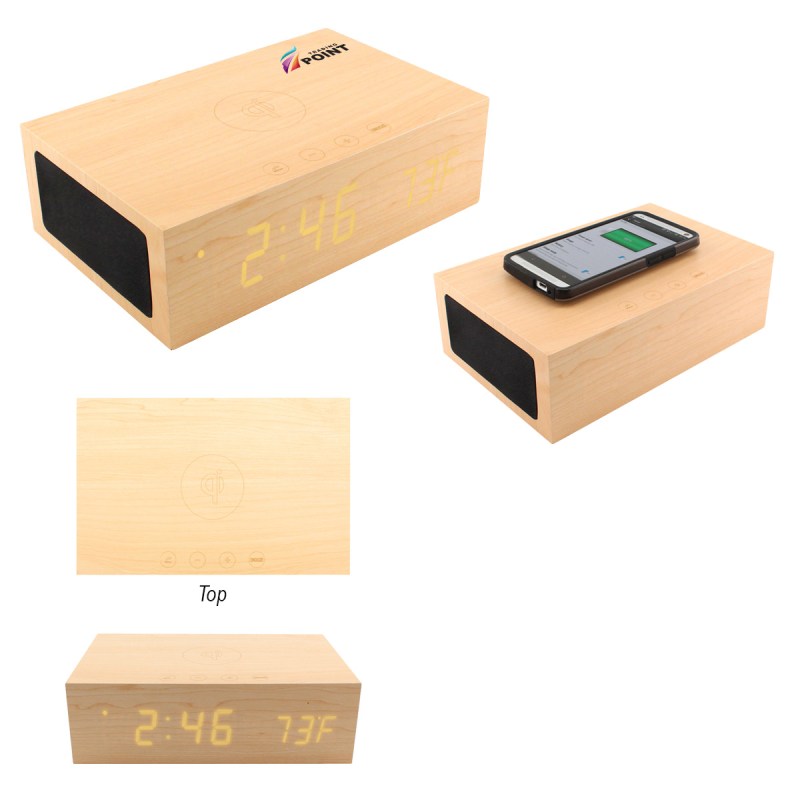 Bluesequoia Alarm Clock With Qi Charging Station And Wireless Speaker 1 Bluesequoia Alarm Clock With Qi Charging Station And Wireless Speaker 1