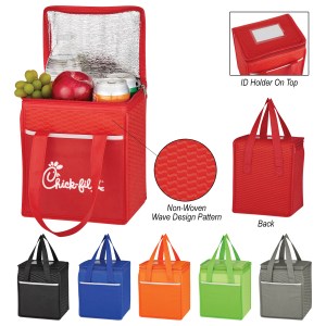 Non-woven Wave Design Kooler Lunch Bag 1 Non-woven Wave Design Kooler Lunch Bag 1