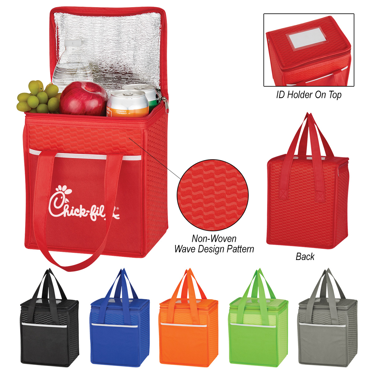 Non-woven Wave Design Kooler Lunch Bag 1