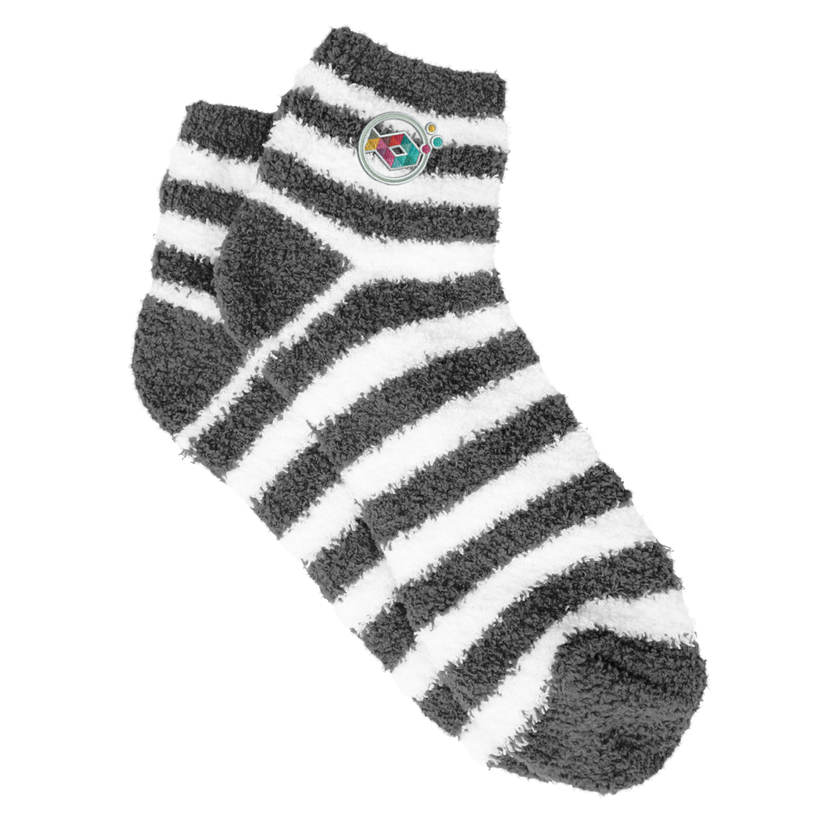 Fuzzy Stripe Socks 1