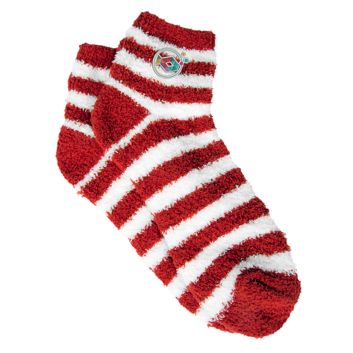 Fuzzy Stripe Socks 1