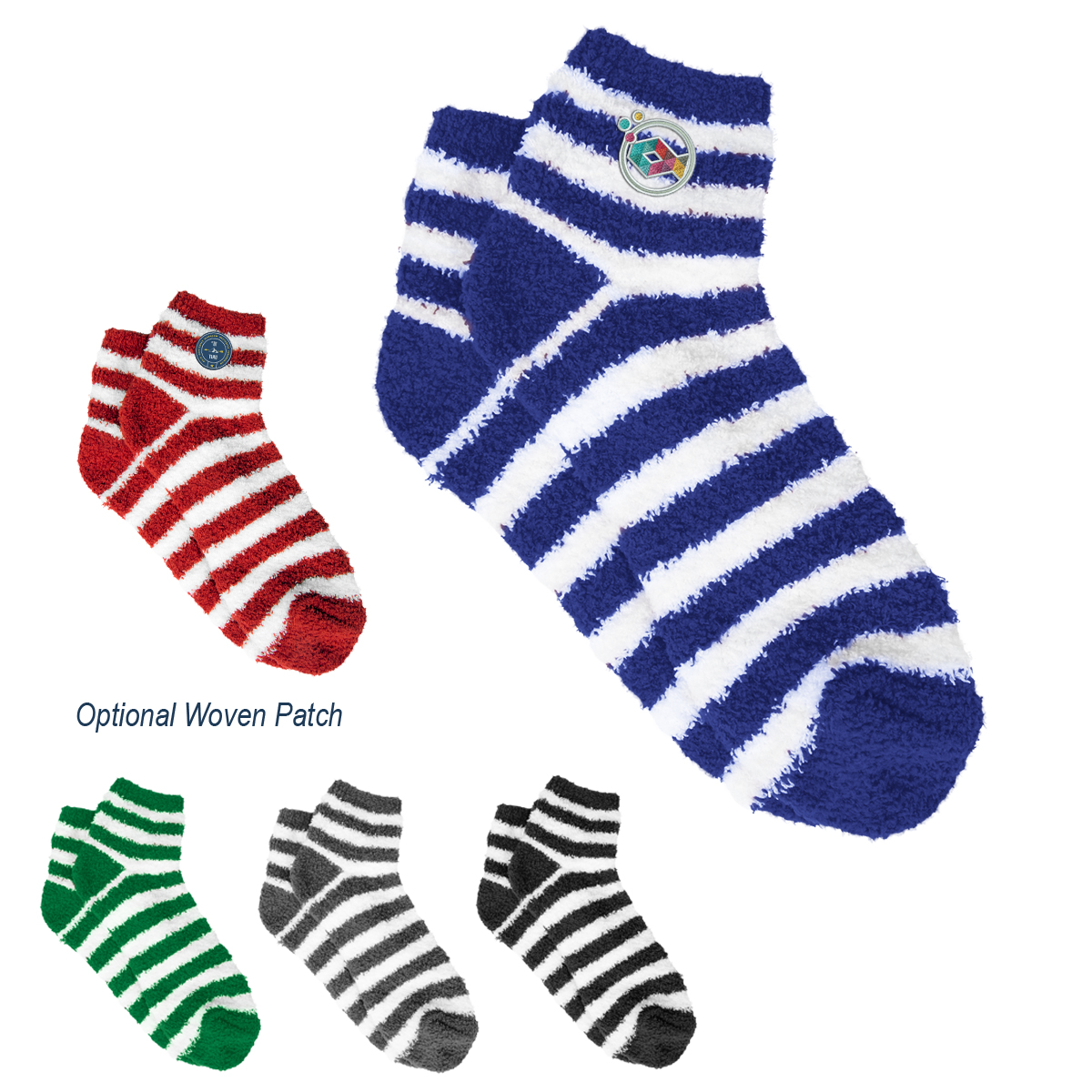 Fuzzy Stripe Socks 1