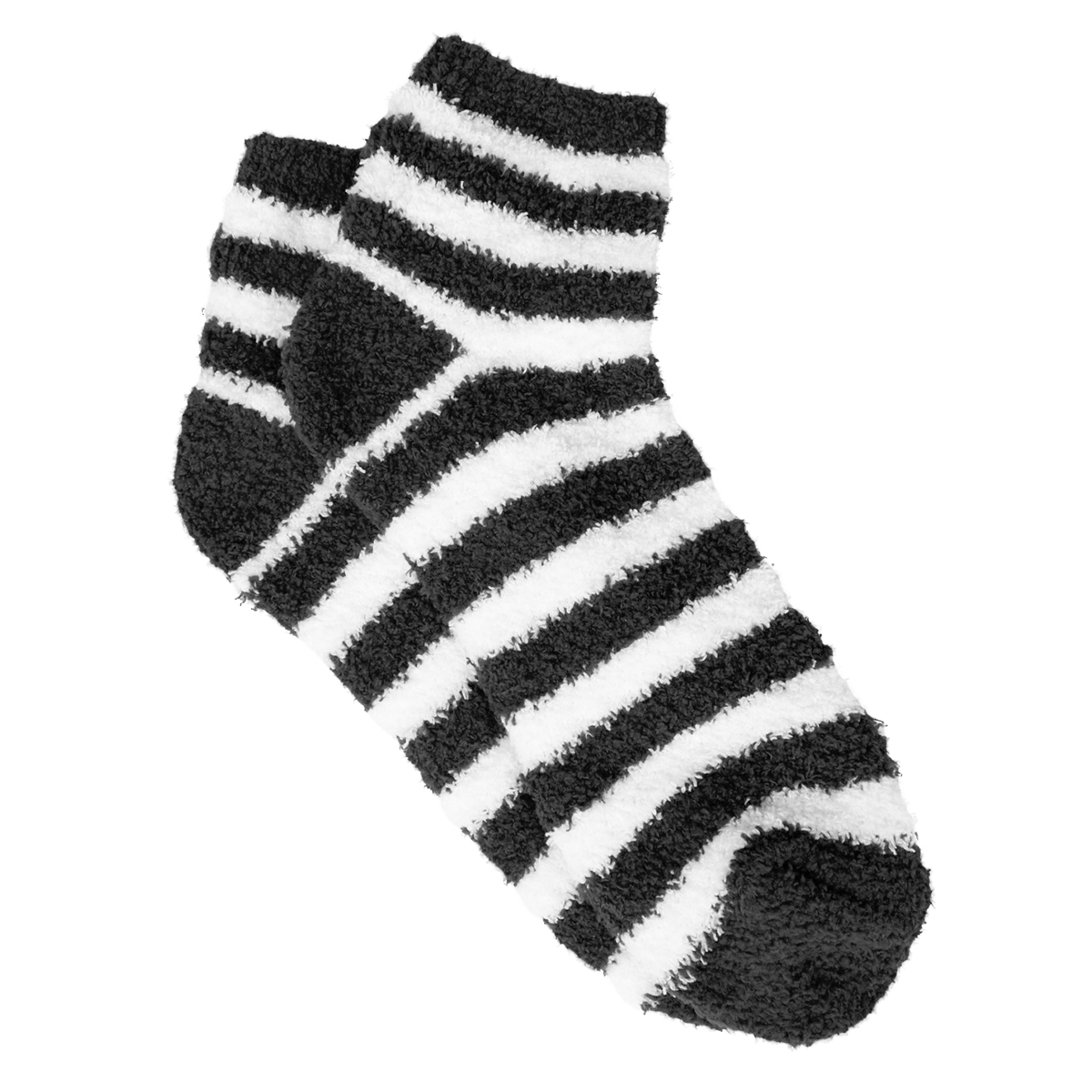 Fuzzy Stripe Socks 1