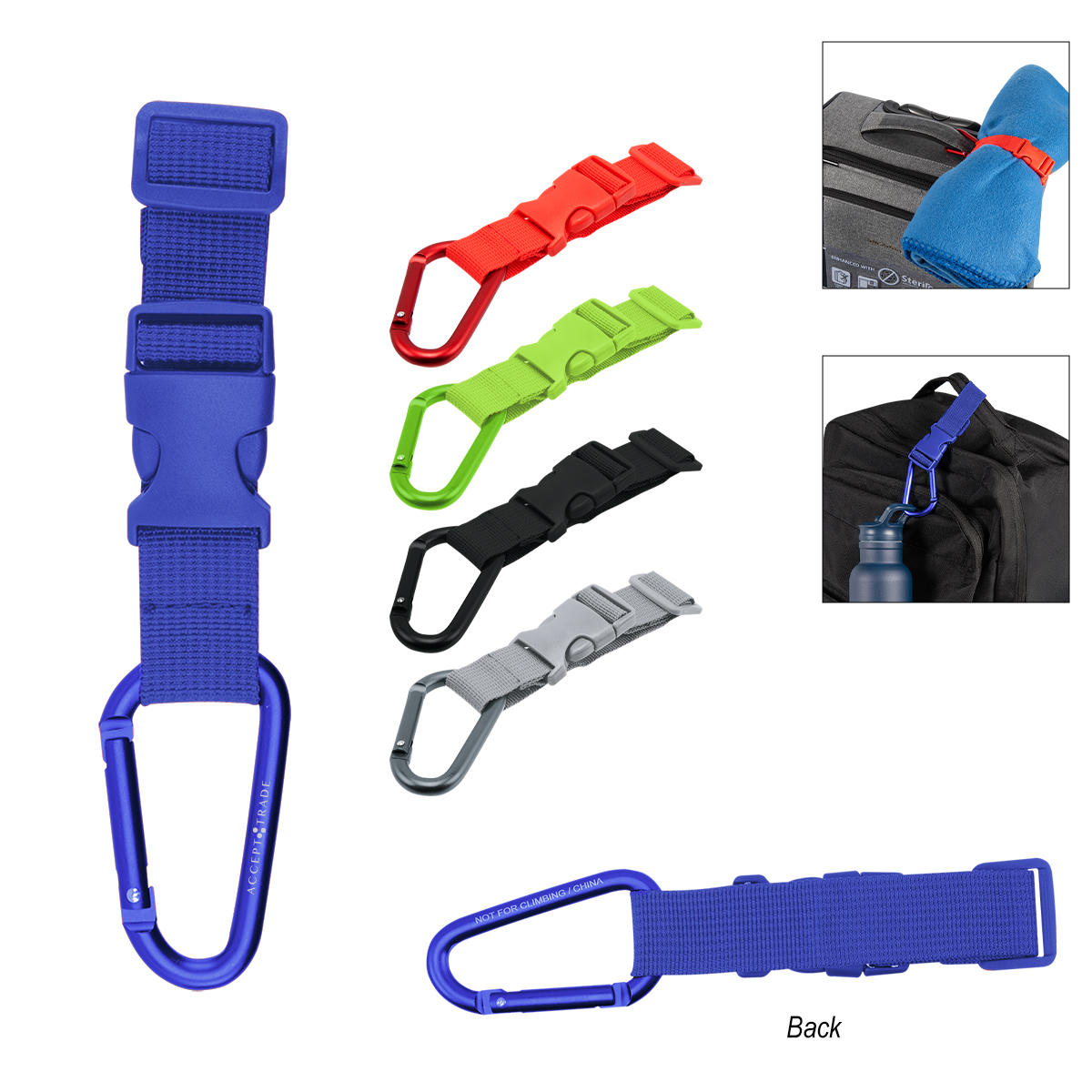 Adjustable Buckle Strap With Carabiner 1