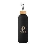 25 Oz. Blaire Recycled Aluminum Bottle With Bamboo Lid And Carry Handle - 50251 BLK Silkscreen 25 Oz. Blaire Recycled Aluminum Bottle With Bamboo Lid And Carry Handle - 50251 BLK Silkscreen
