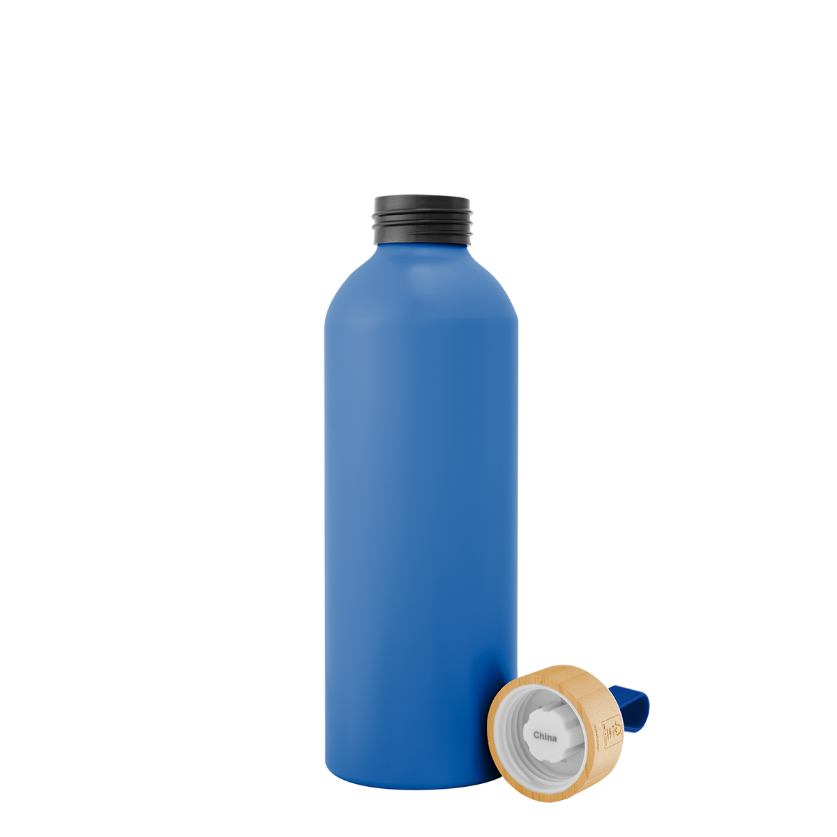 25 Oz. Blaire Recycled Aluminum Bottle With Bamboo Lid And Carry Handle 1