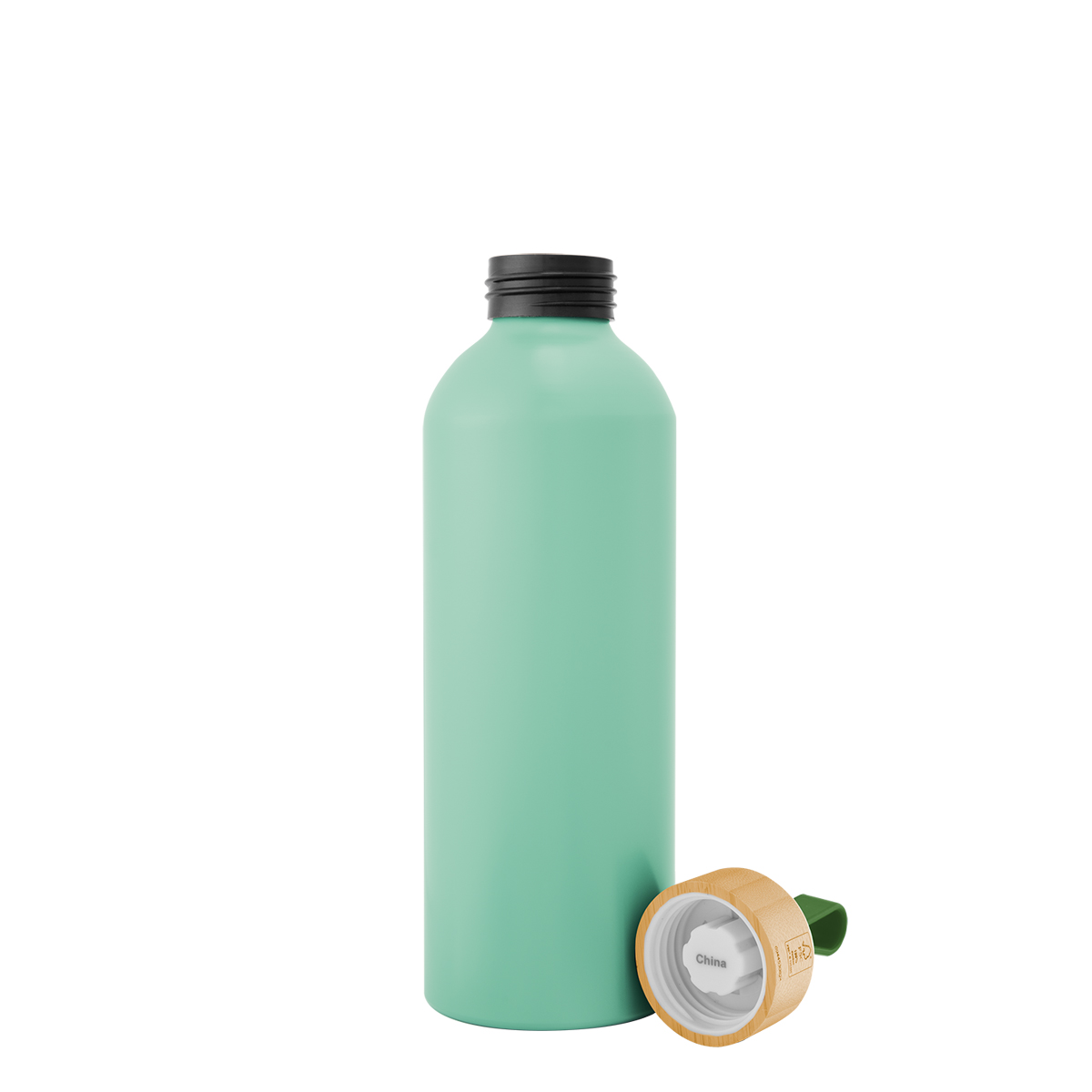 25 Oz. Blaire Recycled Aluminum Bottle With Bamboo Lid And Carry Handle 1