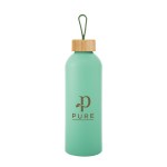 25 Oz. Blaire Recycled Aluminum Bottle With Bamboo Lid And Carry Handle - 50251 JAD Silkscreen 25 Oz. Blaire Recycled Aluminum Bottle With Bamboo Lid And Carry Handle - 50251 JAD Silkscreen