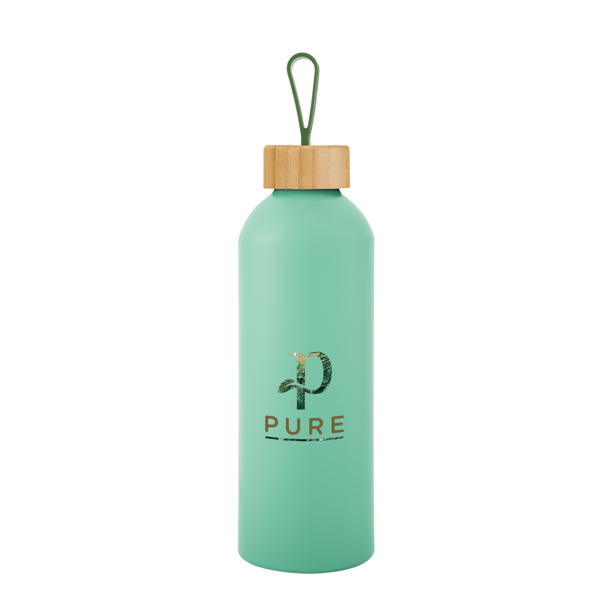 25 Oz. Blaire Recycled Aluminum Bottle With Bamboo Lid And Carry Handle 1