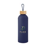 25 Oz. Blaire Recycled Aluminum Bottle With Bamboo Lid And Carry Handle - 50251 NAV Colorbrite 25 Oz. Blaire Recycled Aluminum Bottle With Bamboo Lid And Carry Handle - 50251 NAV Colorbrite