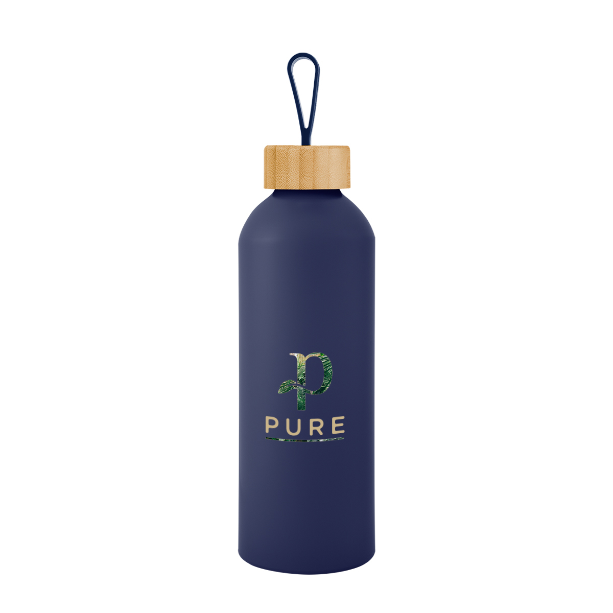 25 Oz. Blaire Recycled Aluminum Bottle With Bamboo Lid And Carry Handle 1