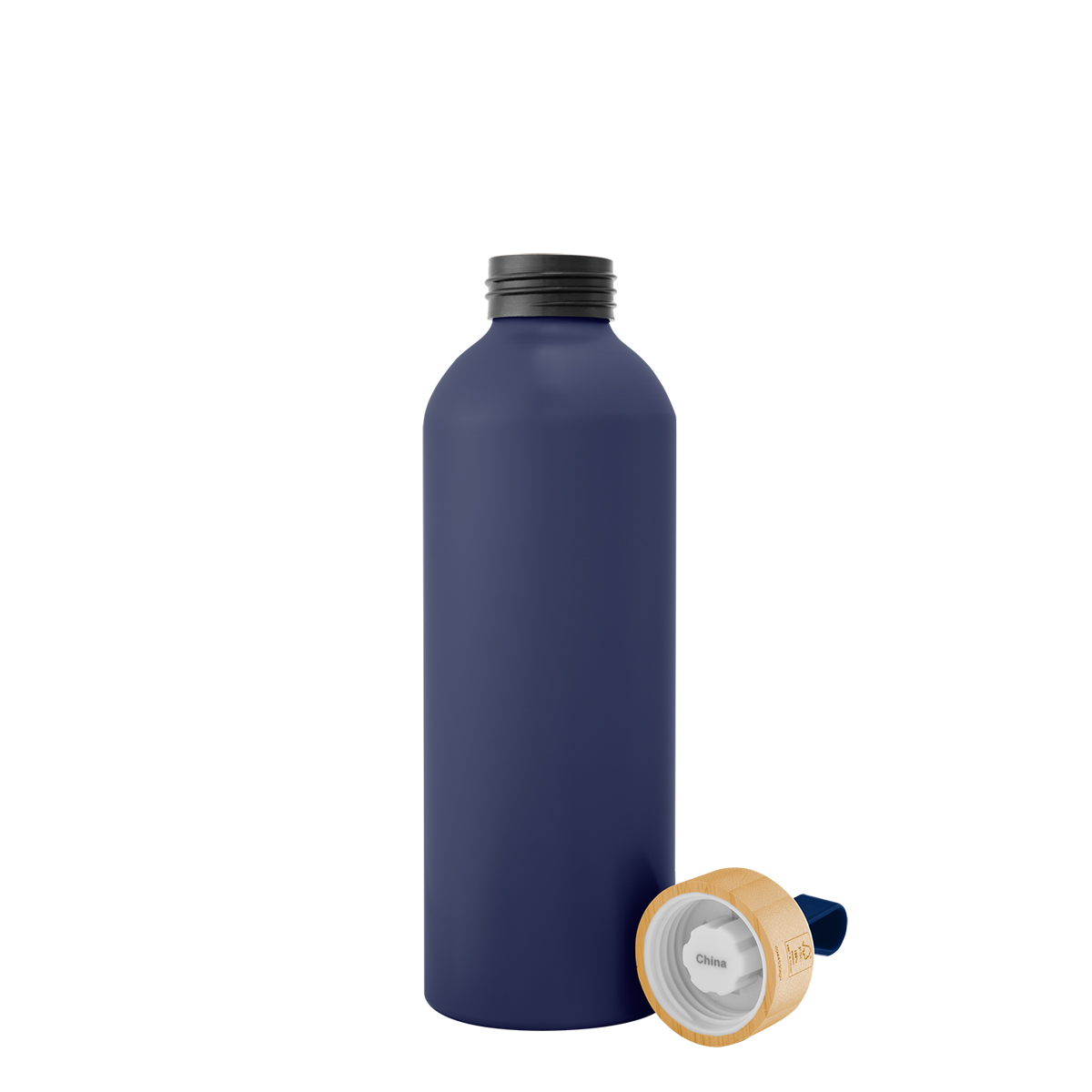 25 Oz. Blaire Recycled Aluminum Bottle With Bamboo Lid And Carry Handle 1
