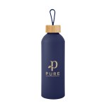 25 Oz. Blaire Recycled Aluminum Bottle With Bamboo Lid And Carry Handle - 50251 NAV Silkscreen 25 Oz. Blaire Recycled Aluminum Bottle With Bamboo Lid And Carry Handle - 50251 NAV Silkscreen
