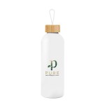 25 Oz. Blaire Recycled Aluminum Bottle With Bamboo Lid And Carry Handle - 50251 WHT Colorbrite 25 Oz. Blaire Recycled Aluminum Bottle With Bamboo Lid And Carry Handle - 50251 WHT Colorbrite