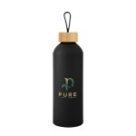 25 Oz. Blaire Recycled Aluminum Bottle With Bamboo Lid And Carry Handle - 50251 BLK Colorbrite 25 Oz. Blaire Recycled Aluminum Bottle With Bamboo Lid And Carry Handle - 50251 BLK Colorbrite