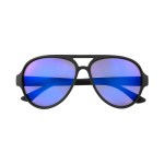 Rubberized Recycled Frame Aviator Sunglasses - 8299 BLKBLU Front Rubberized Recycled Frame Aviator Sunglasses - 8299 BLKBLU Front