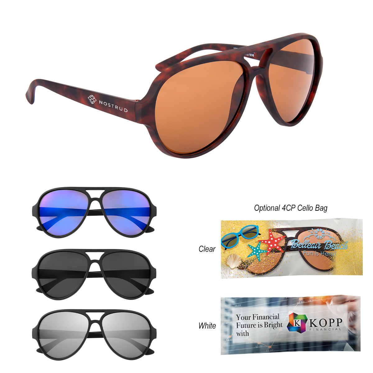 Rubberized Recycled Frame Aviator Sunglasses 1