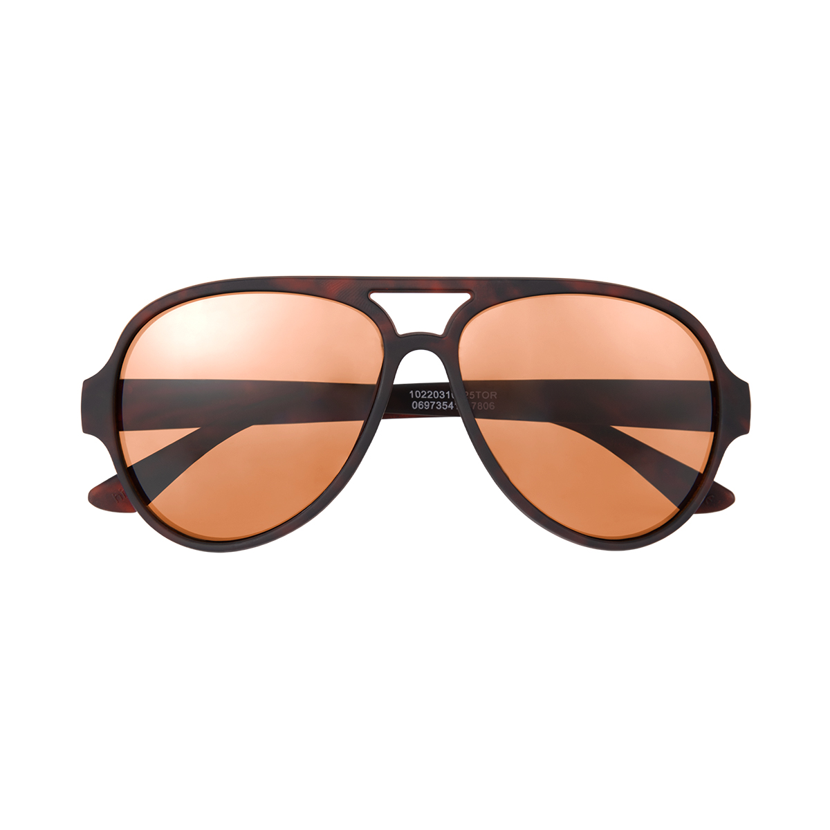 Rubberized Recycled Frame Aviator Sunglasses 1