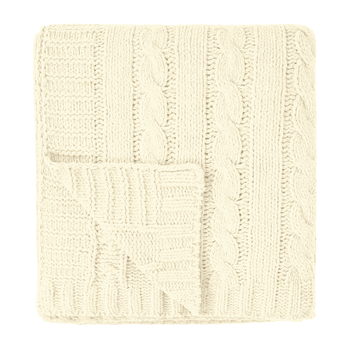 Cable Knit Rpet Chenille Blanket 1