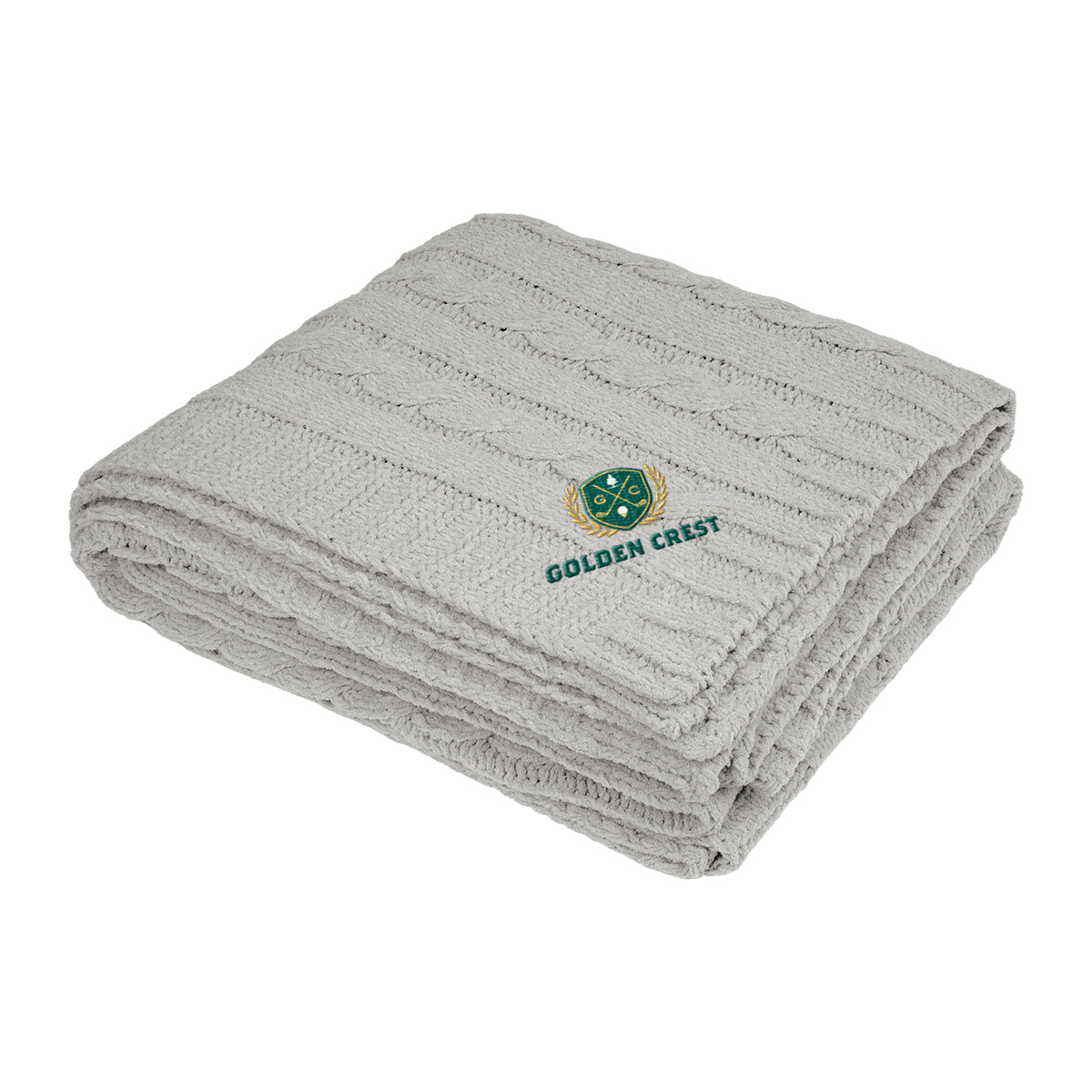 Cable Knit Rpet Chenille Blanket 1