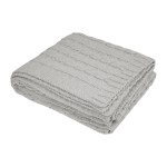 Cable Knit Rpet Chenille Blanket - 8083 GRA Blank Cable Knit Rpet Chenille Blanket - 8083 GRA Blank