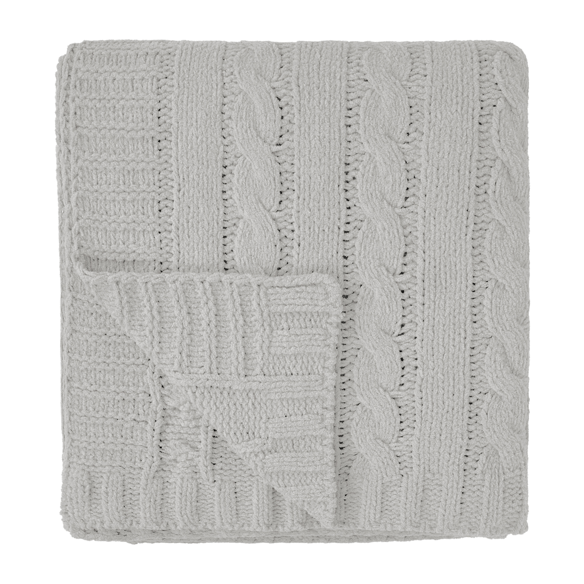 Cable Knit Rpet Chenille Blanket 1