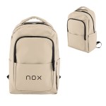 Hudson Leatherette Laptop Backpack - 35192 BEIGE Silkscreen Hudson Leatherette Laptop Backpack - 35192 BEIGE Silkscreen