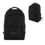 Hudson Leatherette Laptop Backpack - 35192 BLK Embroidery Hudson Leatherette Laptop Backpack - 35192 BLK Embroidery