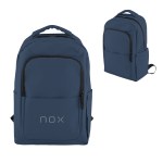 Hudson Leatherette Laptop Backpack - 35192 NAV Silkscreen Hudson Leatherette Laptop Backpack - 35192 NAV Silkscreen