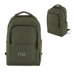 Hudson Leatherette Laptop Backpack - 35192 OLV Colorbrite Hudson Leatherette Laptop Backpack - 35192 OLV Colorbrite