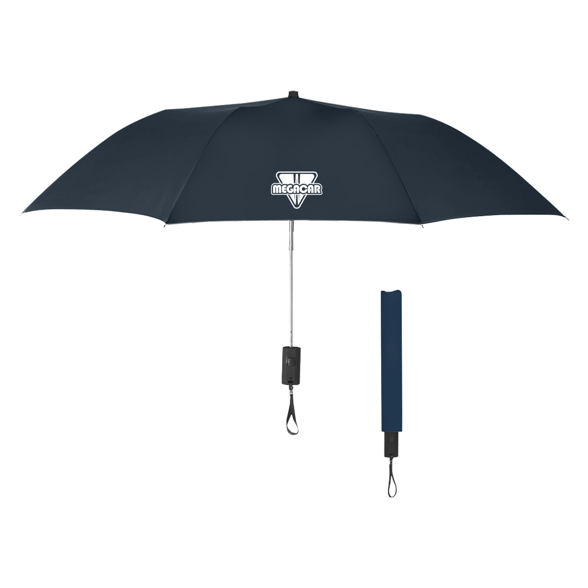 44" Arc Automatic Open Telescopic Folding Umbrella 1