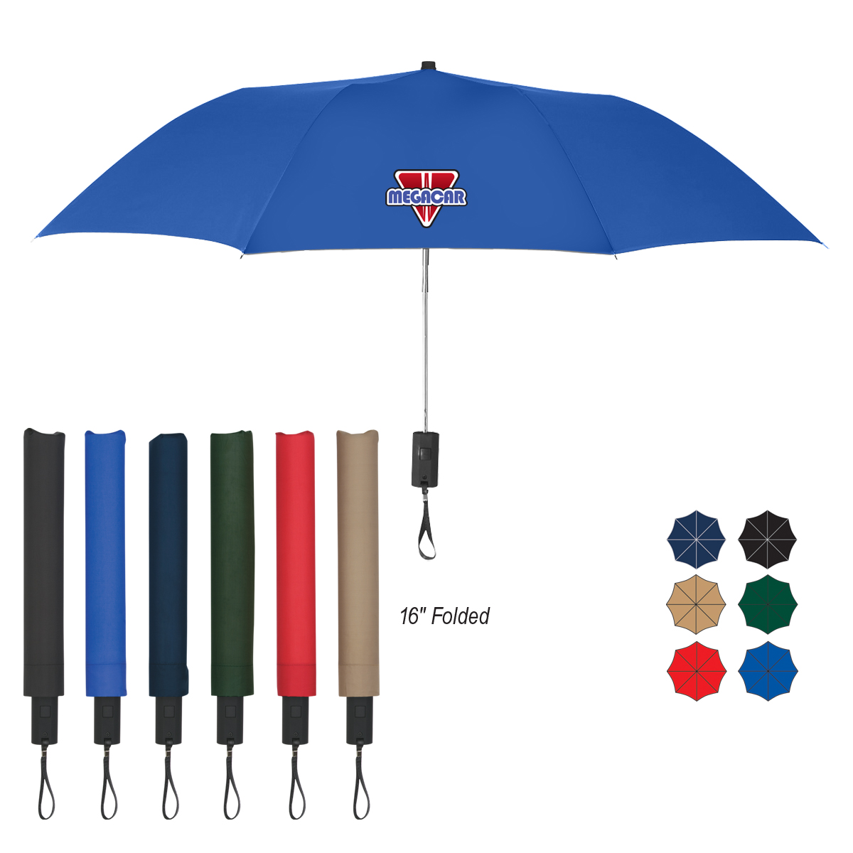44" Arc Automatic Open Telescopic Folding Umbrella 1