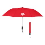 44" Arc Automatic Open Telescopic Folding Umbrella - 4135 RED Silkscreen 44" Arc Automatic Open Telescopic Folding Umbrella - 4135 RED Silkscreen