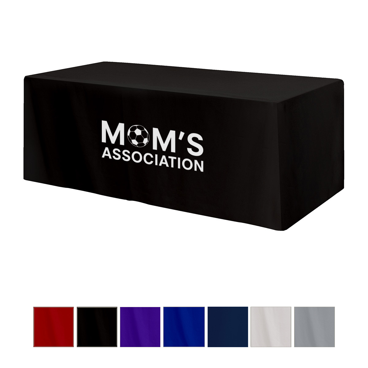 Fitted Poly/cotton 3-sided Table Cover - Fits 8%27 Standard Table 1 Fitted Poly/cotton 3-sided Table Cover - Fits 8%27 Standard Table 1