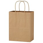Kraft Paper Brown Shopping Bag - 8" X 10-1/4" - 3901 NAT Kraft Paper Brown Shopping Bag - 8" X 10-1/4" - 3901 NAT